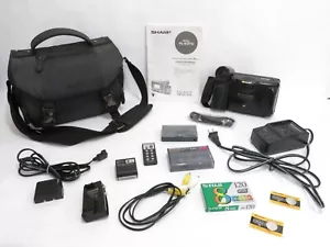 SHARP VIEWCAM VL-E37U 8MM VIDEO 8 CAMCORDER+REMOTE+BAG+TAPES+MORE++ VIDEO CAMERA - Picture 1 of 6