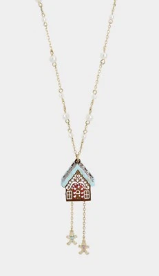 BETSEY JOHNSON Jingle Bell Bling Gingerbread House Pendant Multi - Image 1 of 3