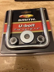 C.E. Smith 15253A Zinc U-Bolt 7/16"-14 X 3-1/8" 4" Washers And Nuts Square - Picture 1 of 2