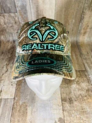 Gorra de béisbol Realtree para damas camuflaje nueva verde azulado bordado parche ajustable Foto 1 de 4