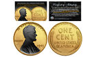 1943 Gold Plated Steel Wartime Wheat Penny Coin With Black Ruthenium Lincoln