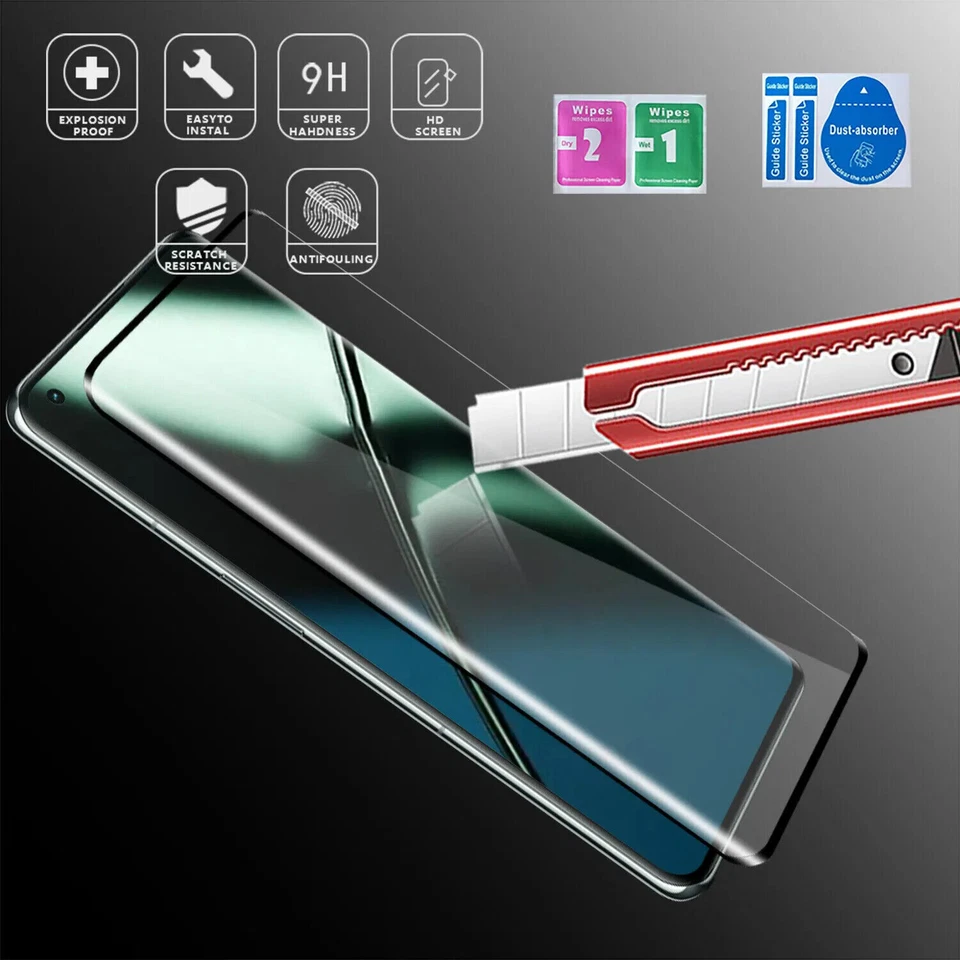 9H HD Tempered Glass Screen Protector For OnePlus 12 5G 11 10 Pro 9 Pro - Image 1 of 1