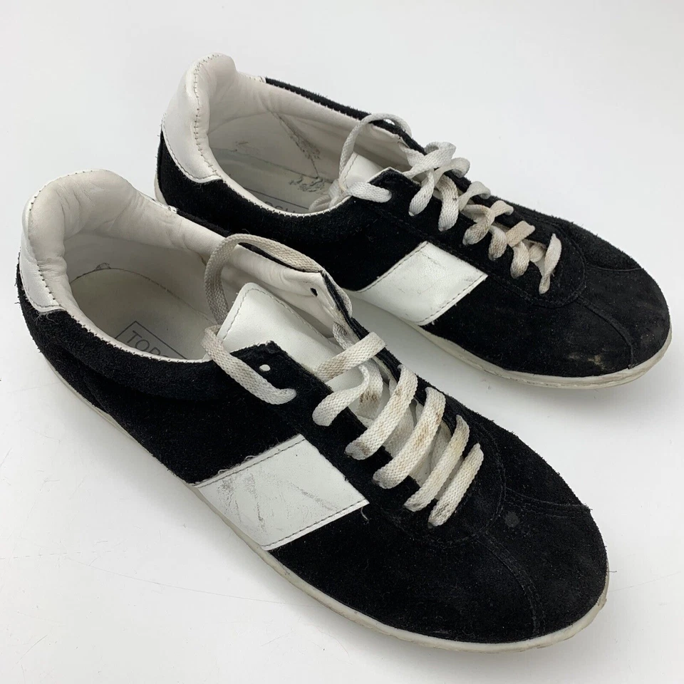 Topshop Zapatillas Negro Blanco Zapatos Talla 4 Hecho en Italia Foto 1 de 4