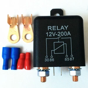 Split Charge Relay Car Battery Switch Power Starter ON/OFF 2 Pins W/ 4 Terminals - Picture 1 of 8