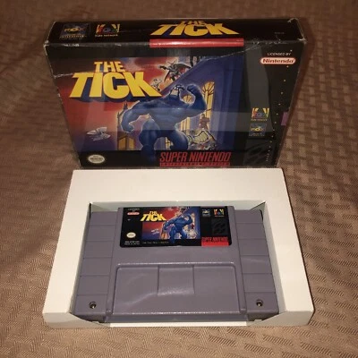 The Tick SNES 1994 Rare Super Nintendo Game In Box Authentic W/ Box Protector! - Image 1 of 4