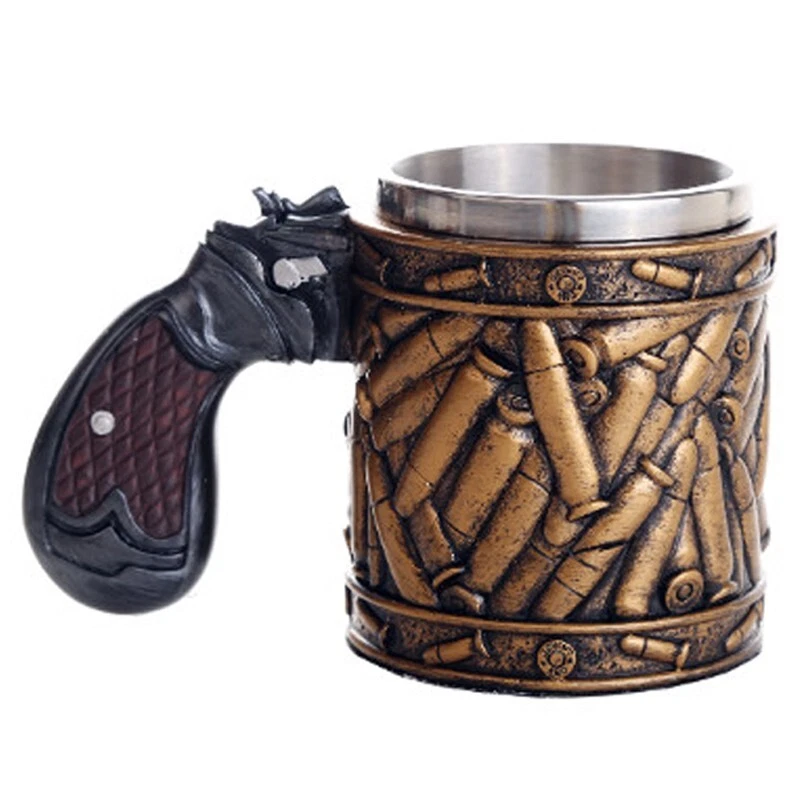 Novelty Pistol Handle Gun Casings Bullet Coffee Mugs - Resin - Image 1 of 1