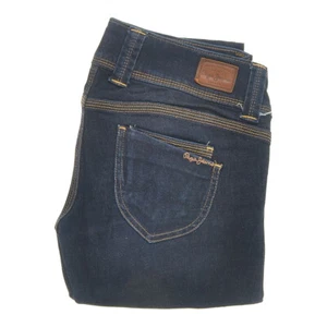 PEPE JEANS VENUS STRAIGHT LOW W30 L32 WOMENS JEANS 30/32 STRETCH DENIM BLUE - Picture 1 of 10