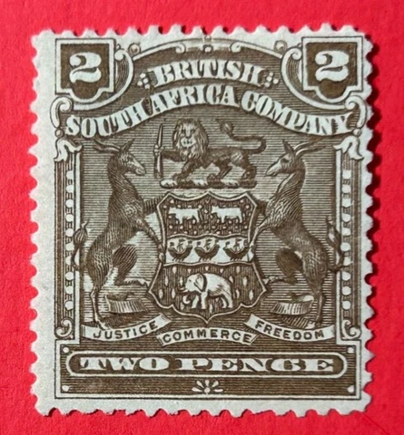 BRITISH S.AFRICA COMPANY Sc#61 1898 Coat of Arms MINT Hinge rem. NG (18-242) Cover