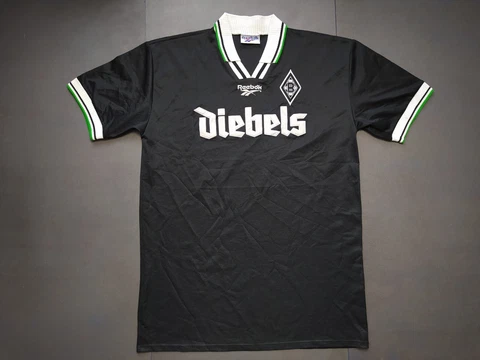 BORUSSIA MONCHENGLADBACH 1996 Vintage Retro Football Shirt Jersey Reebok Black Cover