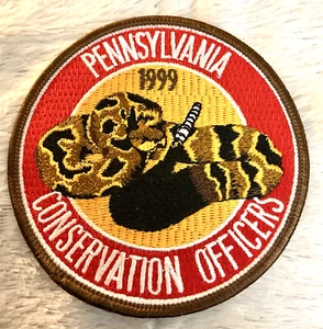 Patch serpente a sonagli ufficiali della conservazione Pennsylvania 1999 gioco e commissione pesci - Foto 1 di 2