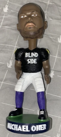 2011 MICHAEL OHER "THE BLIND SIDE" BOBBLEHEAD BALTIMORE RAVENS Football Player Cover