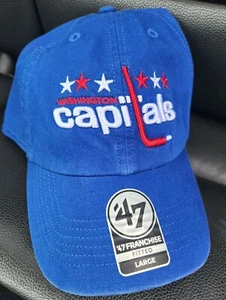 LARGE -- NHL Washington Capitals 47 Brand Franchise fitted Hat Cap ovechkin NWT - Picture 1 of 4