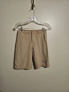 Puma Youth Khaki Shorts Chino Flat Front Golf Shorts Size 10 - Picture 1 of 4