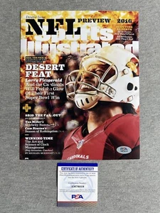 CARDINALS LARRY FITZGERALD SIGNED 8x10 SPORTS ILLUSTRATED 2016 COVER PHOTO PSA - Picture 1 of 1