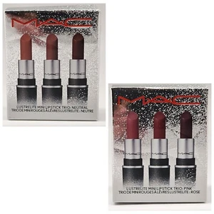 M.A.C. Trío de mini lápices labiales Lustrelite TÚ ELIGES ~ neutro ~ rosa - Imagen 1 de 3