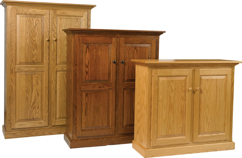 Madera maciza | Librería de doble puerta con panel elevado | Caja fuerte para pastel | Despensa | Hecha a mano Foto 1 de 1