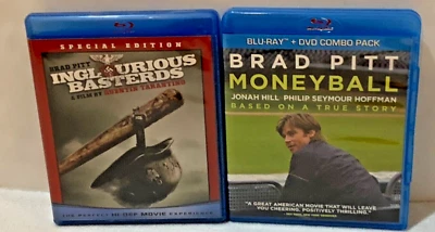 Inglorious Basterds & Money Ball (2) Brad Pitt Blu-Ray Set - Image 1 of 3