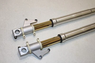 DUCATI ST4 S FRONT FORKS COLLARS OEM SPINDLE ST3 ST2 MONSTER S4 R SERVICED - Image 1 of 4