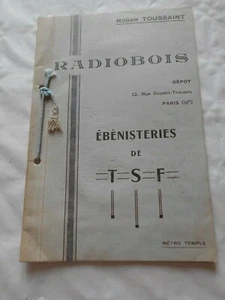 vintage catalogue Radio cabinets roger toussaint Radiobois 1936 Ebenisteries TSF - Picture 1 of 7
