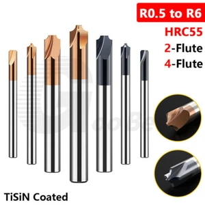 Fresatrice ad angolo interno rivestita in metallo duro massiccio TiSiN R0,5 mm-R6 mm - Foto 1 di 46