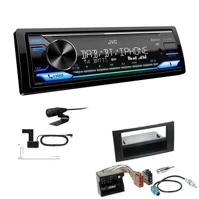 JVC Digital 1-DIN Autoradio DAB+ Bluetooth für Ford Fiesta V Facelift schwarz - Bild 1 von 4