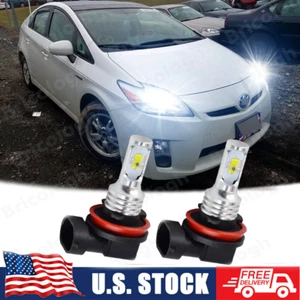 For Toyota Prius 2010~2017 -2X H11 72W 6000K White LED Headlight Bulbs Low Beam - Picture 1 of 12