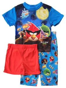 Angry Birds Space Toddler Boys Blue 3 Piece Character Pajama PJ Set Size 2 - Picture 1 of 2
