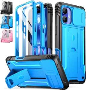 Case For iPhone 16 Plus With Built-in screen Kickstand And Slide Camera Cover - Picture 1 of 12