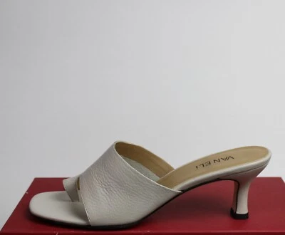 NEW Box Vaneli Melea Crema Ivory Slip On Calf Leather Kitten Heel Toe Loop Sz 8N - Image 1 of 4