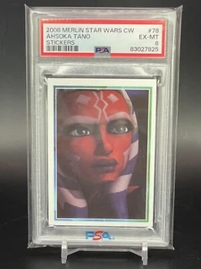 2008 Topps Merlin Star Wars AHSOKA TANO Sticker #78 Rookie RC Clone Wars PSA - Picture 1 of 2