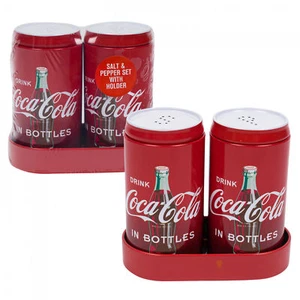 Coca Cola Classic Matching Salt and Pepper Shakers Red - Picture 1 of 1