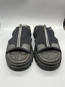 Skechers G-Tech Stretchy Black Slip On Slide Gel Sandals Womens Size 7 - Picture 1 of 7
