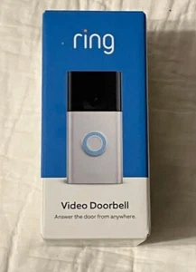 Ring Video Doorbell - Satin Nickel- Rechargeable-2 Way Talk-New Sealed - Picture 1 of 5