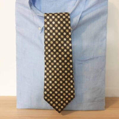 Vestido de seda tejido a cuadros GUESS de diseñador para hombre Corpcore Business Preppy JAPÓN Foto 1 de 4