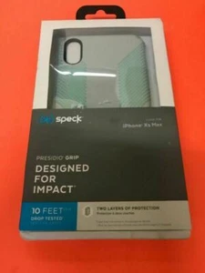 Empuñadura Speck Presidio gris claro para iPhone XS Max / Estuche con estuche de agarre turquesa - Imagen 1 de 1