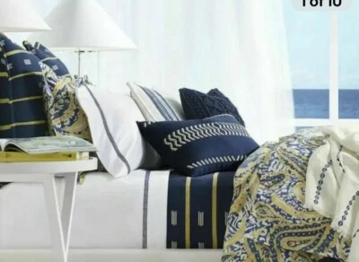 Ralph Lauren PARROT CAY RHYLEE BL YEL WHT PAISLEY 9pc F/Q  COMF QN SHEET SET NIP - Image 1 of 4