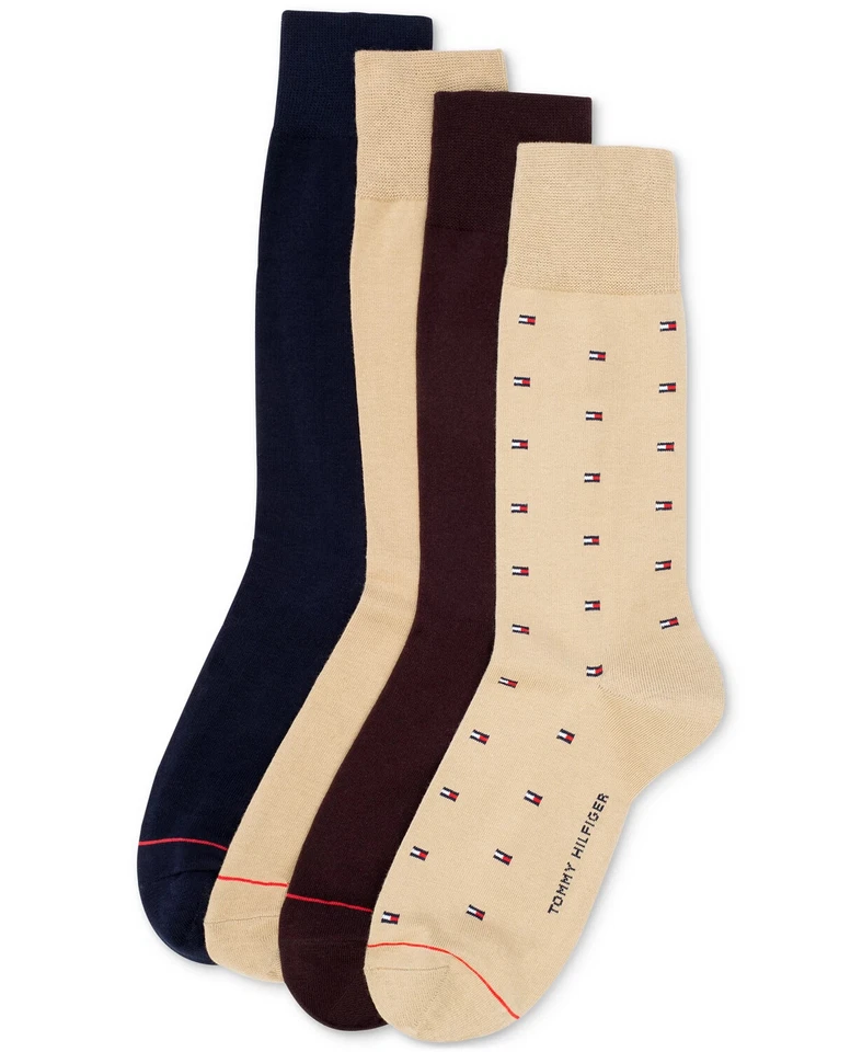 TOMMY HILFIGER 4 Pack Socks 4 Pairs Men's Socks 73% cotton Multicolor NWT - Image 1 of 1