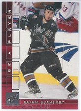 2001-02 Be A Player Memorabilia BRIAN SUTHERBY Washington Capitals RUBY RC #/200
