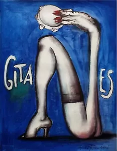 Andre Francois Gitanes poster Serigraph 1990's version vintage french poster - Picture 1 of 1
