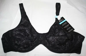 NWT BALI smoothing DF3382 convertible straps bra in BLACK $44 - Picture 1 of 6