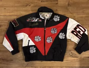 Vintage 90’s Windbreaker Jacket Racing Nascar Red Dog #8 Kenny Wallace RARE MED - Bild 1 von 12