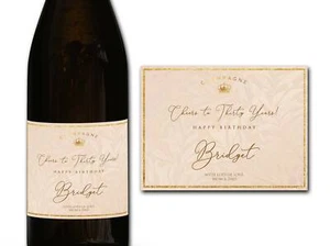 Etichetta Bottiglia Champagne/Prosecco Compleanno Personalizzata - Ideale - Foto 1 di 3