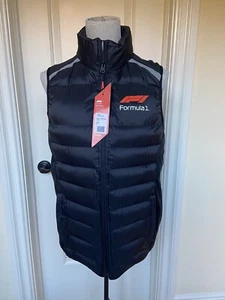 NWT Fanatics Formula 1 F1 Womens Padded Gilet Black Size S Logo Puffer Vest Zip - Picture 1 of 4