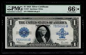 RARE1923 $1 Silver Certificaee Fr#237 PMG GEM 66 EPQ✯ - Picture 1 of 2