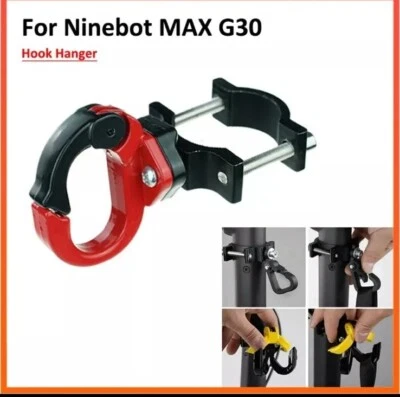 Taschenhaken -KLAUE  für E-SCOOTER , E-Roller,Fahrräder Schwarz/Rot.  - Bild 1 von 4