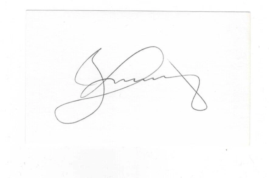 Signed Autographed BORJE SALMING Toronto Maple Leafs 3x5 Index Card NHL HOF wCOA - Image 1 of 1