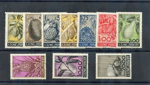JUEGO DE FRUTAS TROPICALES ST THOMAS & PRINCE IS Sc 341-50 (SG 401-10)*F-VF LH U OG $360 - Imagen 1 de 1