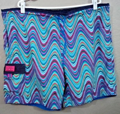 Bañador Tommy Hilfiger Premium Para Hombre Talla L Psique Arco Iris Ondas Patrón Foto 1 de 4