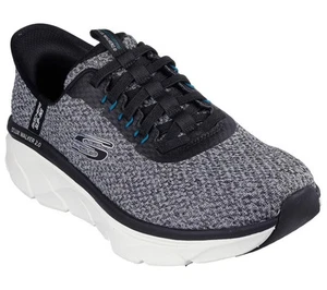 Extra Wide Fit Man Skechers Slip-ins D'Lux Walker 2.0 232465 White/Black New - Picture 1 of 6