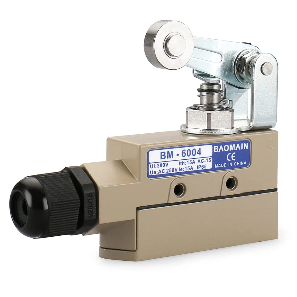TZ-6 Limit Switch BM-6004 (TZ-6004) Roller Plunger SPDT AC 250V 15A IP 65